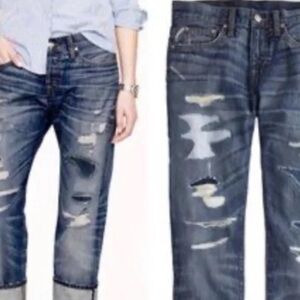 Point Sur Denim J.Crew Destroyed Patched Supercuff